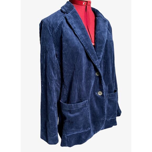 Lands End Women’s Size XL Blue Corduroy Blazer Jacket New‎ - Picture 3 of 8